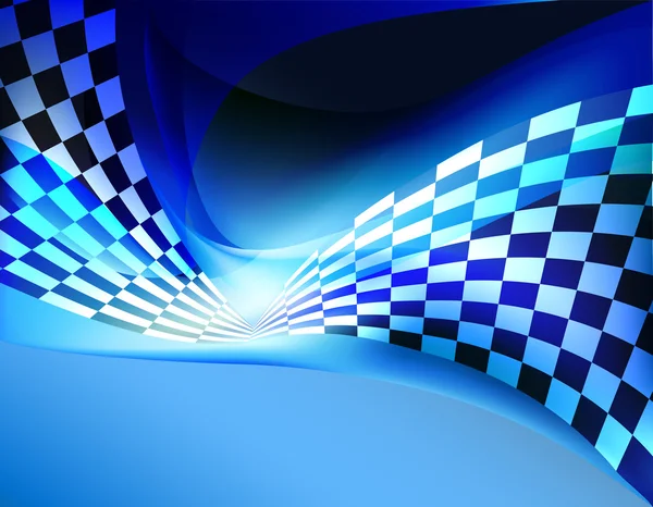 Racing background checkered flag wawing — Stock Vector