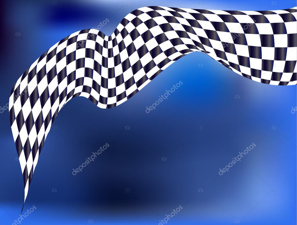 Checkered flag race background vector