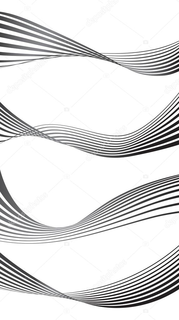 Optical effect mobius wave stripe design