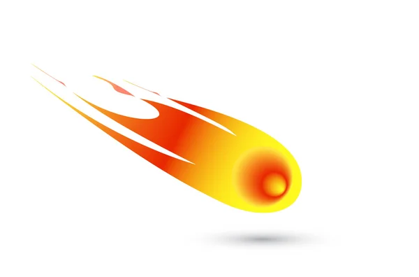 불덩어리 또는 혜성 — 스톡 벡터