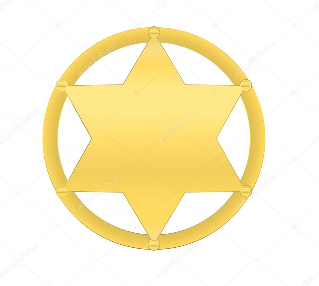 Golden sheriff star — Stock Vector © amudsen #63576363