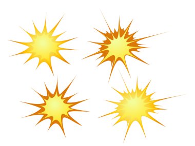 explosion, blast symbol element illustration