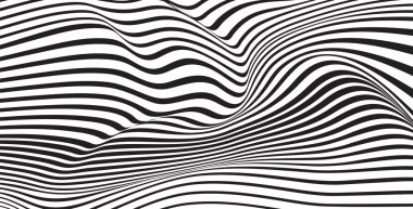 abstract mobious wave vibrant optical background 