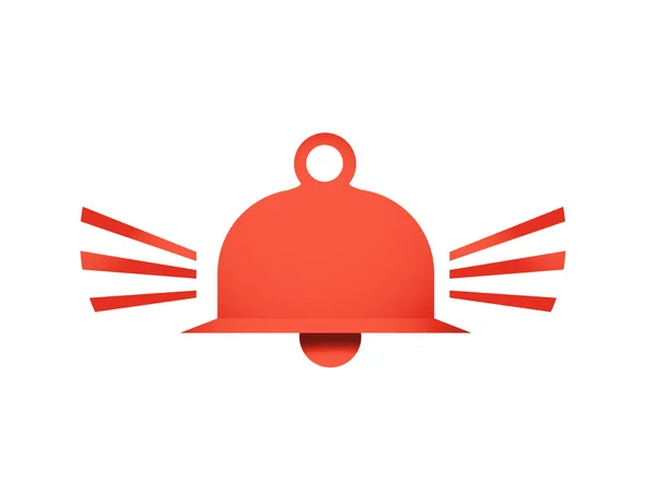 Red ringing bell icon illustration symbol sign — Zdjęcie stockowe