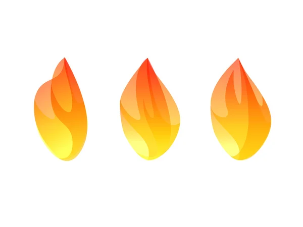 Fire icon set koleksi simbol ilustrasi — Stok Foto