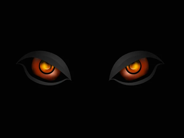 Evil eye on black background illustration — Stockfoto