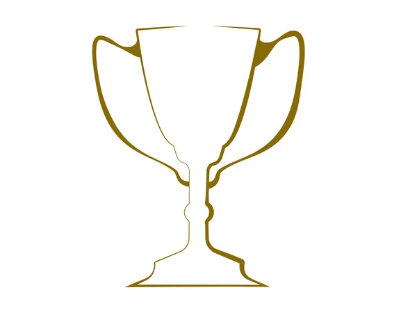 Golden trophy symbol of the prize illustration — Stockfoto