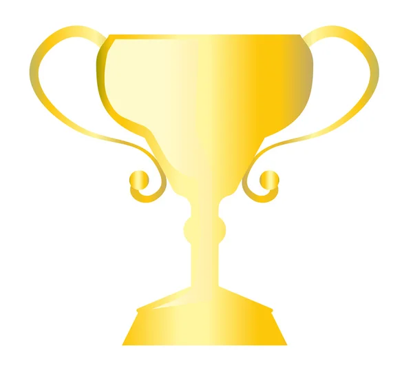 Golden trophy symbol of the prize illustration — Stock Photo, Image