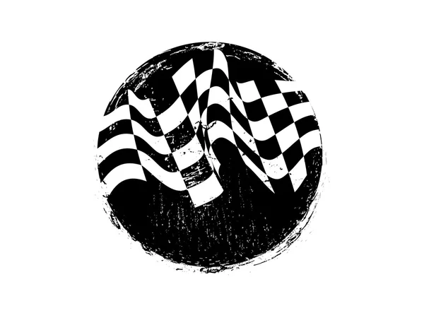 Checkered race flag grunge design — Stock fotografie