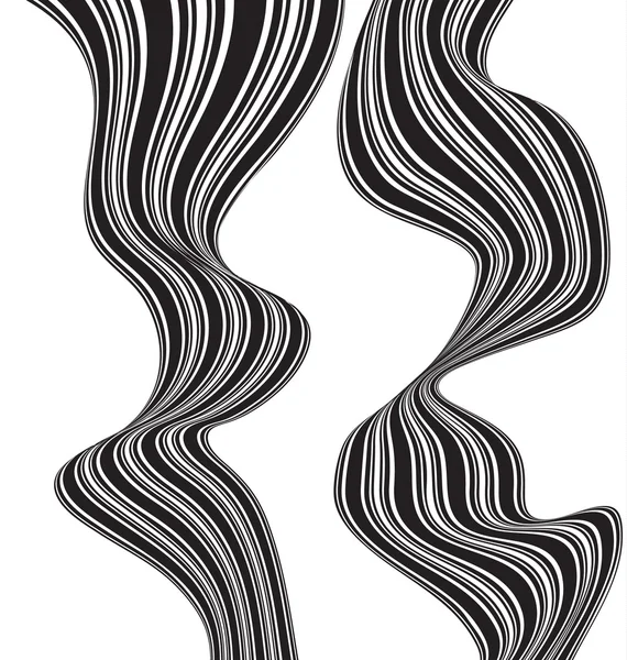 Černé a bílé mobious vlna pruhy optický design — Stock fotografie