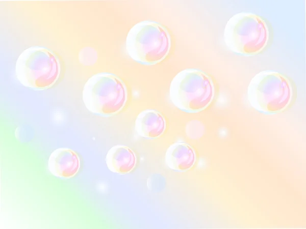 Soap bubbles background template ilustration — Stockfoto