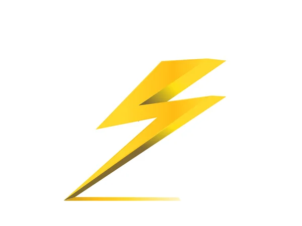 Thunder electric charge symbol icon — Stock Photo, Image