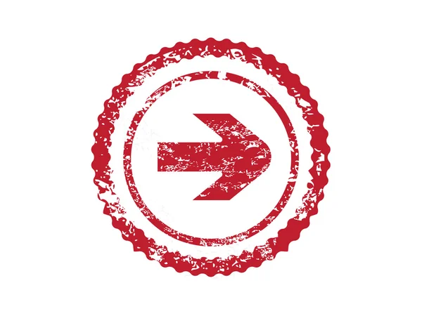 Icono de flecha en un botón circular elemento grunge —  Fotos de Stock