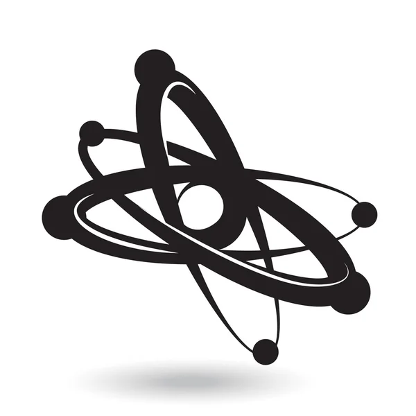 Black atom or molecule icon sign — Stockfoto