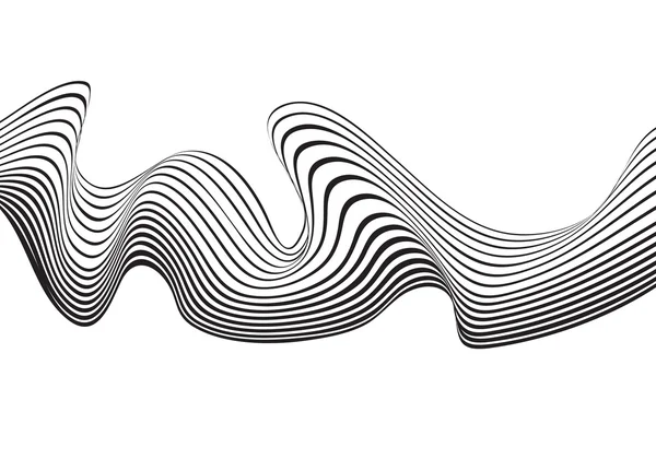 Optical art background wave design black and white — Stock Photo, Image