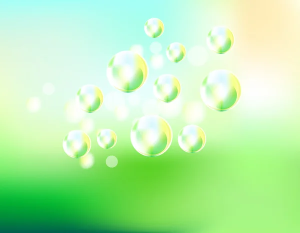 Soap bubbles fly background illustration — ストック写真
