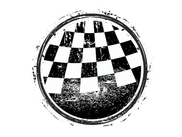 Checkered race flag grunge design — ストック写真