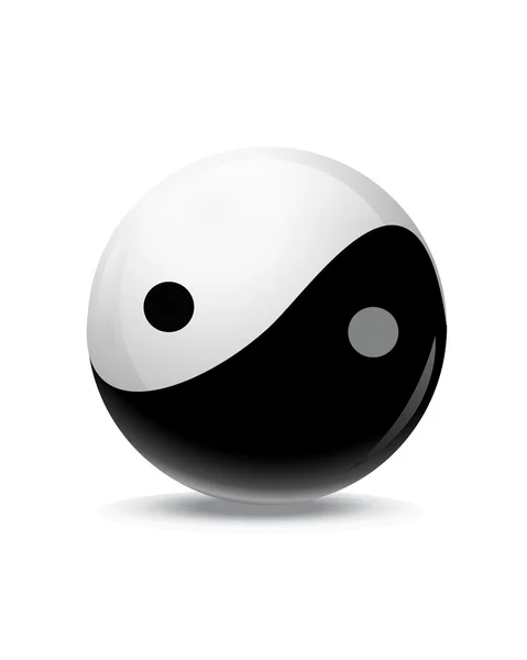 Yin yang ying yang símbolo icono — Foto de Stock