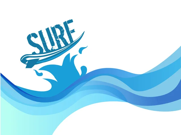 Surf su onda sfondo acqua onde design — Foto Stock