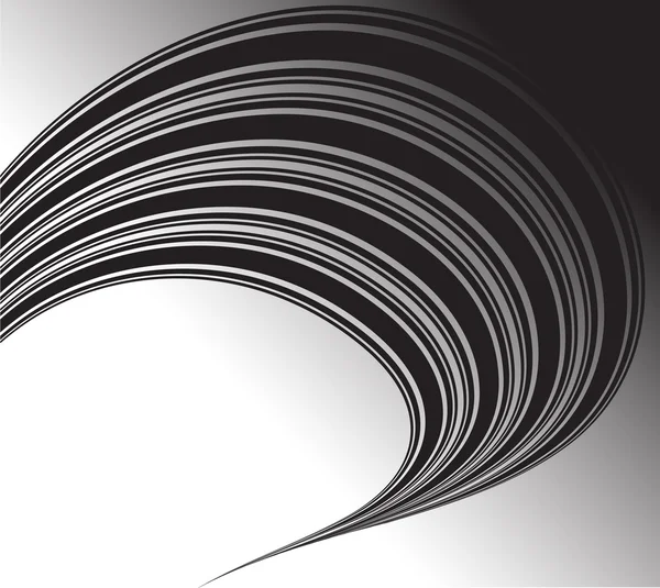 Μαύρο και άσπρο mobious κύμα λωρίδα οπτική σχεδίαση — Φωτογραφία Αρχείου