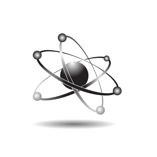 Black atom or molecule icon sign — Stock Photo, Image