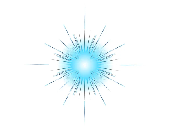 Blue explosion on white background illustration — Stock Photo, Image