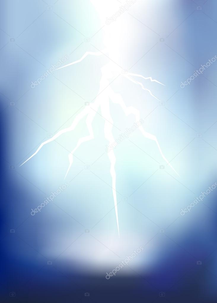 thunder lighting background on dark illustration