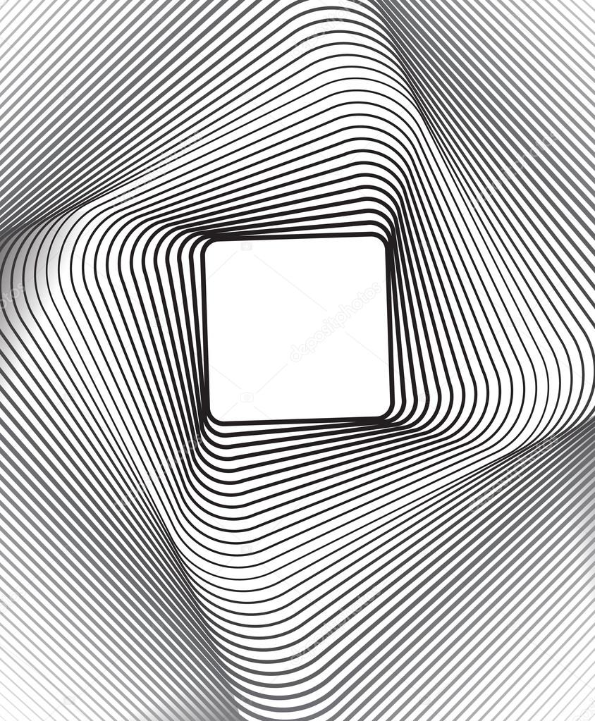 square optical art background black and white