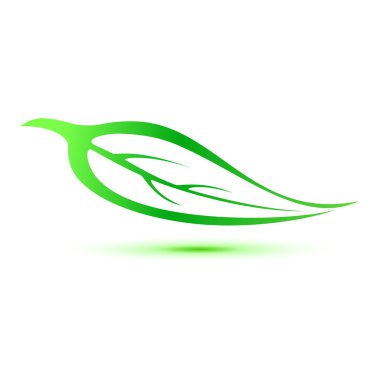 yaprak yeşil simge vektör simge işareti tasarlamak