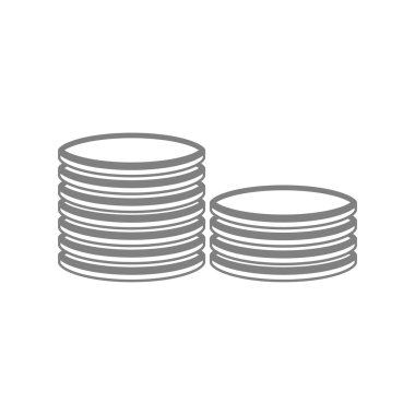 para madeni para sembol simge işareti vektör çizim