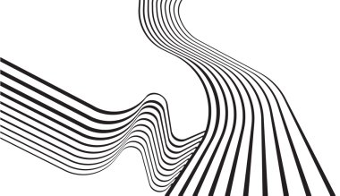 siyah ve beyaz mobious dalga şerit optik tasarım