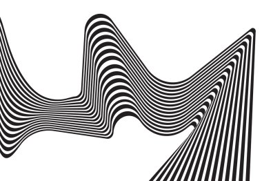 siyah ve beyaz mobious dalga şerit optik tasarım