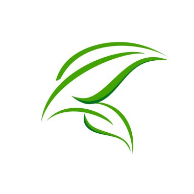 yaprak yeşil simge vektör çizim simgesi