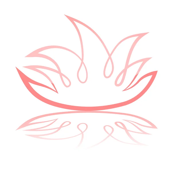 Illustrazione del simbolo dell'icona del fiore di loto — Vettoriale Stock