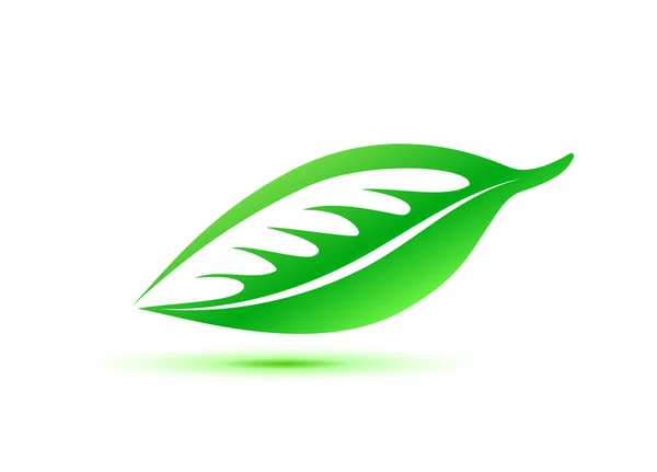 Zöld levél szimbólum vector icon jel illusztráció — Stock Vector