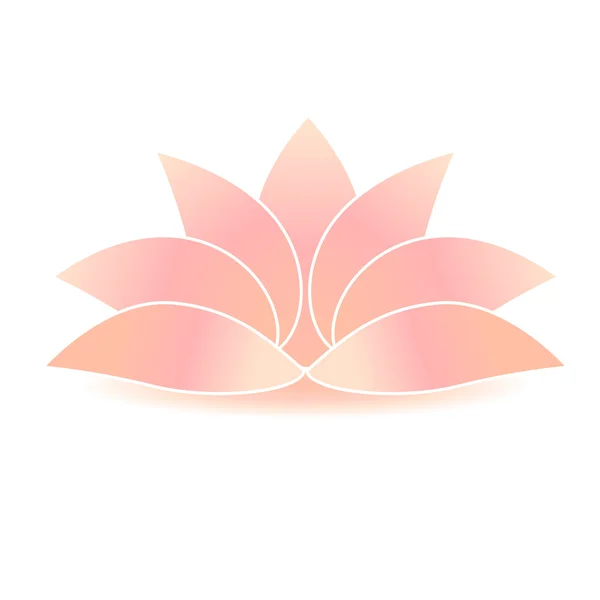 Εικονογράφηση του lotus λουλούδι εικονίδιο συμβόλου σημάδι — Διανυσματικό Αρχείο