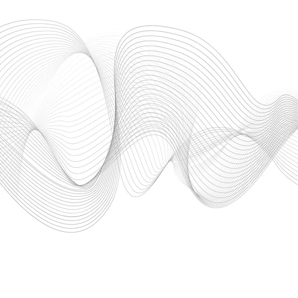 Líneas curvas fondo blanco y gris vector — Archivo Imágenes Vectoriales