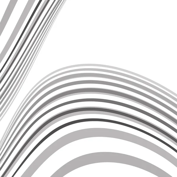 Mobious arte ottica onda vettore sfondo bianco e nero — Vettoriale Stock