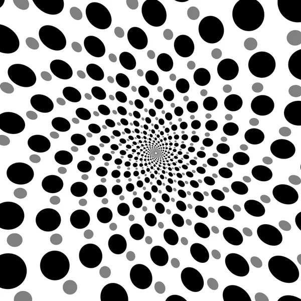 Vortex black and white design background vector — Stock Vector