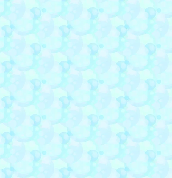 シームレスなバブル パターン青のベクトルの背景 — ストックベクタ