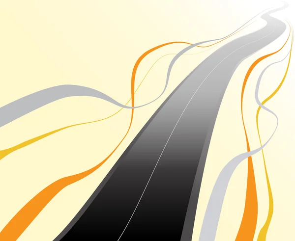 Winding road highway background vector illustration — Stock Vector