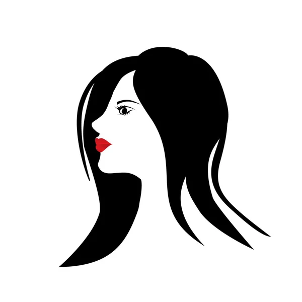 Femme visage vecteur élément dessin pour la conception — Image vectorielle