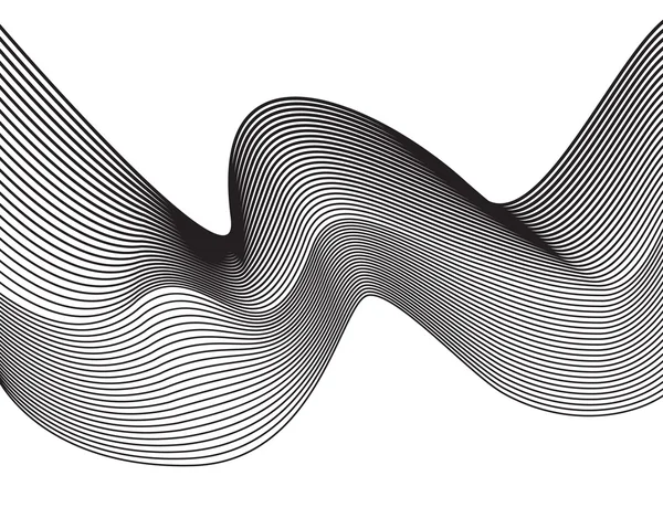 Schwarz-weißes Wellenband-optisches Design — Stockvektor