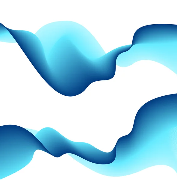 Blauer Wasserabstrakt auf weißem Vektor-Hintergrundelement — Stockvektor