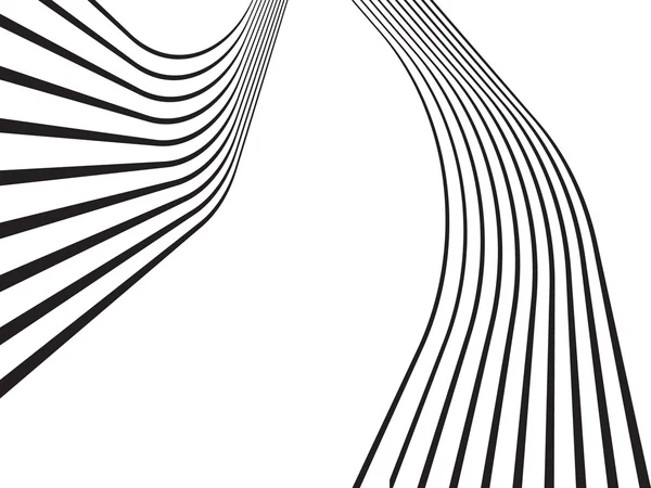 Preto e branco mobious onda stripe design óptico —  Vetores de Stock