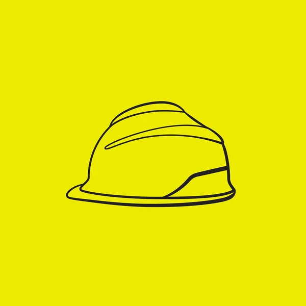 Safety hat hard hat yellow background vector — Stock Vector