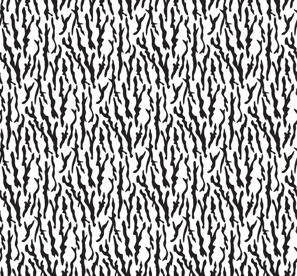 Seamless zebra pattern black and white vector background — Stock Vector