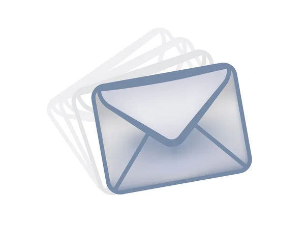 Beyaz vektör simge e-posta simgesini — Stok Vektör