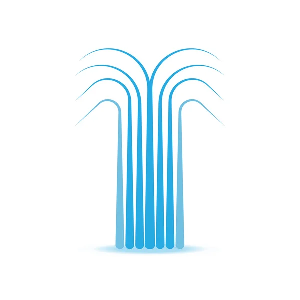 Wasserfontäne Vektor Symbol Symbol Abbildung — Stockvektor