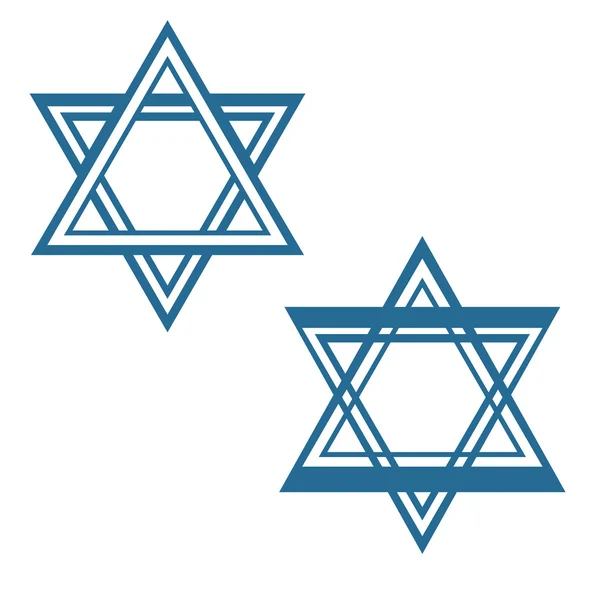 David ster Joodse sterren vector symbool ontwerp — Stockvector